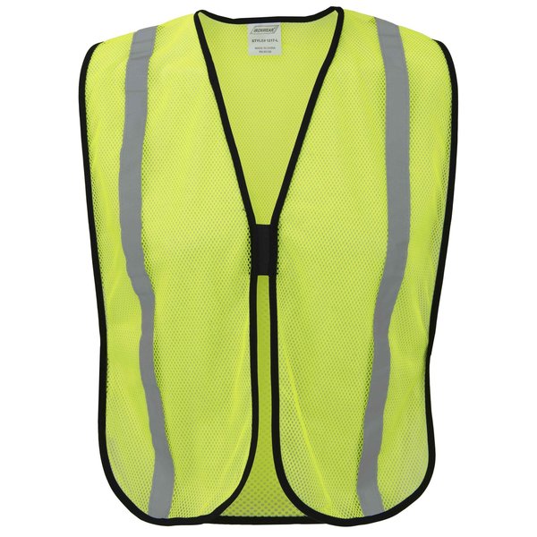 Ironwear Standard Polyester Safety Vest w/ 1" Reflective Tape (Lime) 1217-L